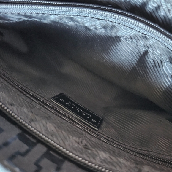 Gillivo black bag medium leather/fabric combination with pattern silver hardware - Picture 8 of 8